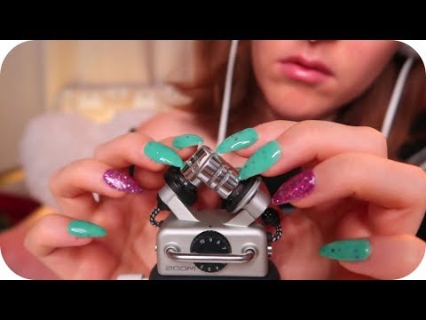 ASMR Delicate Zoom H5 Relaxation (Nail Tapping, Gel Fingertips, Cotton, Brushing) White Noise 😴