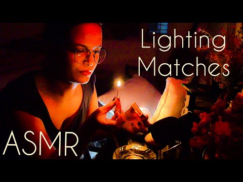 ASMR ~ 🔥 Fire Element ~ Burning Match sticks part 2 [Dark & Relaxing]