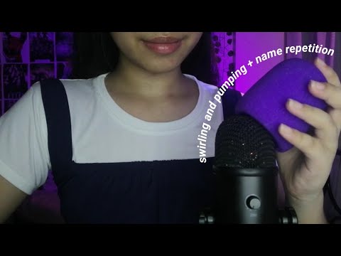 asmr mic swirling and pumping with name repetition (nathan's cv)