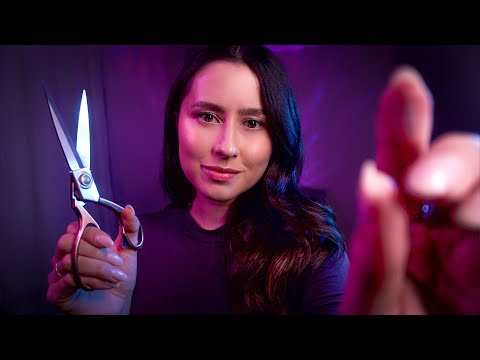 ASMR Plucking negative energies for sleep ✨🤏 hand movements, scissors, massage, mouth sounds