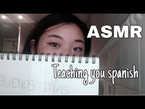 ASMR teaching you spanish// enseñándote español