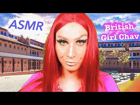 ASMR | Rude British Chav Girl Does Your Makeup in High School 🇺🇸💋