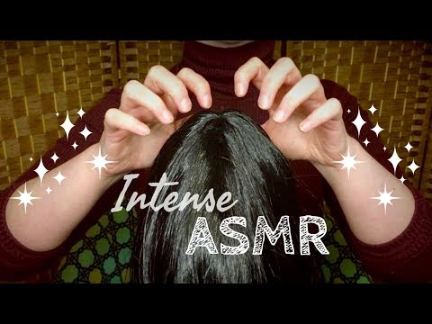ASMR | Deep and Intense Head Scratching, Hair Play, Rough Scalp Massage