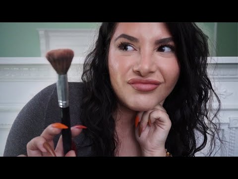 ASMR Ditzy Friend Does Your Makeup Roleplay (Layered Sounds)