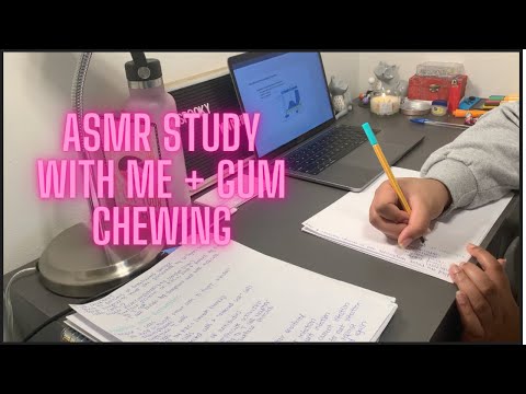 ASMR | Study with Me + Gum Chewing #2