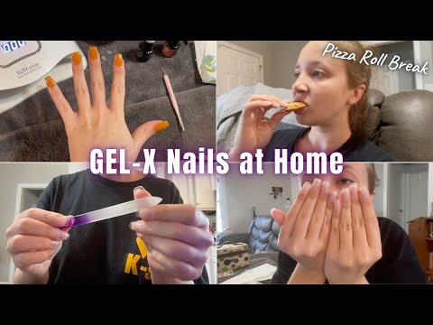 ASMR| Doing My GEL-X Nails ✨whispered voiceover✨