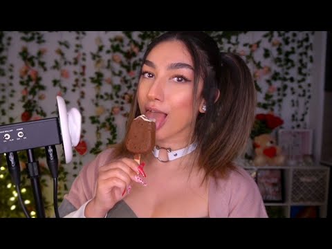 ASMR | Ice Cream Licking/Nibbling (Salted Caramel Brownie)