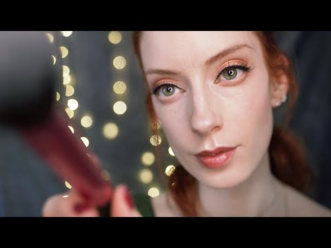 ASMR Face Brushing / Personal Attention / Up-Close Whispering