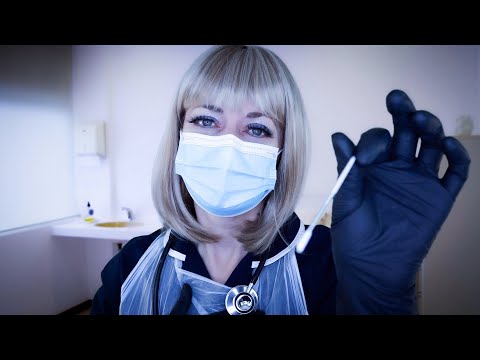 ASMR Nurse Medical Exam & Covid-19 Swab Test - Realistic Medical RP - Caring Personal Attention