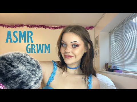 ASMR | GRWM ! Fluffy mic scratching, tapping, and up-close whispers