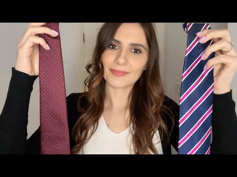 ASMR Men's Suit Fitting Roleplay (measuring you, fabric sounds)