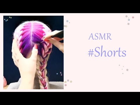 ASMR Tingly Scalp Check on Braided Hair #Shorts