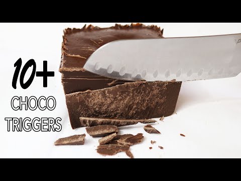ASMR 10+ CHOCOLATE TRIGGERS | The Sound of a Chocolate Cut NO TALKING