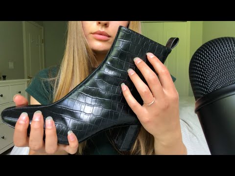 ASMR HAUL! clothes, shoes & skincare | lots of fabric scratching, up close whispers, rambles +