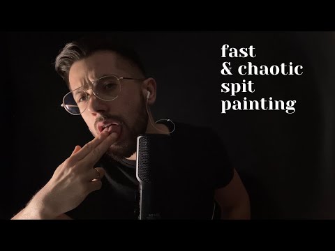 FAST AND CHAOTIC⚡️ SPIT PAINTING * ASMR
