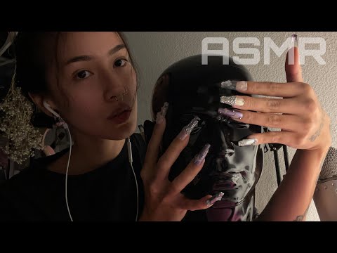 ASMR ☆ LONG NAILS TRIGGERS (nail sounds, tapping, mic scratching,..)