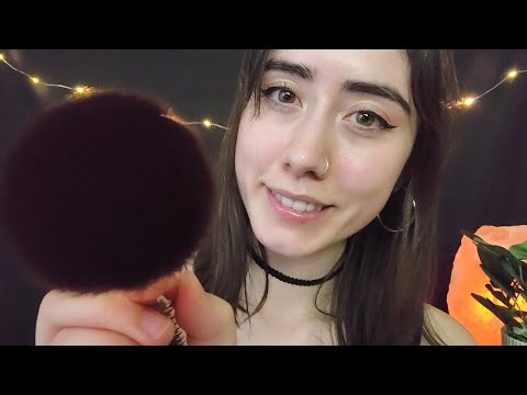 ASMR | Face Brushing with Positive Affirmations 🖌