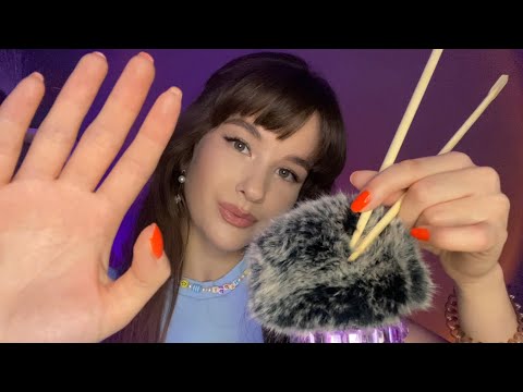 ASMR Fast & Agressive Unintelligible whispers and hand movements