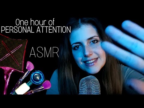 ASMR | 1 HOUR of PERSONAL ATTENTION (brushing, face touching,...) | 1K special (german/deutsch)