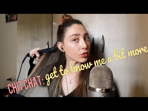Straightening my hair with you & chewing gum | CHIT CHAT | ASMR