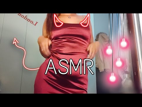 ASMR | Devil SCRATCHING on Red Satin Dress 😈❤️