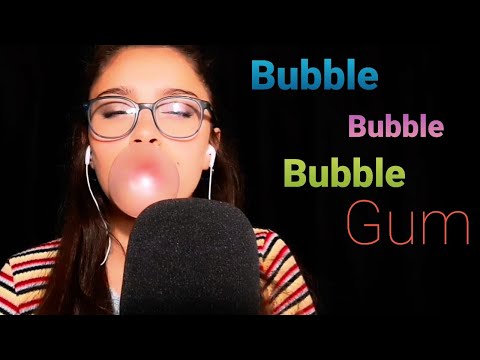ASMR Chewing Gum & Blowing Bubbles