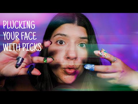 ASMR | PLUCKING YOU WITH PICKS - Removing your negative energy