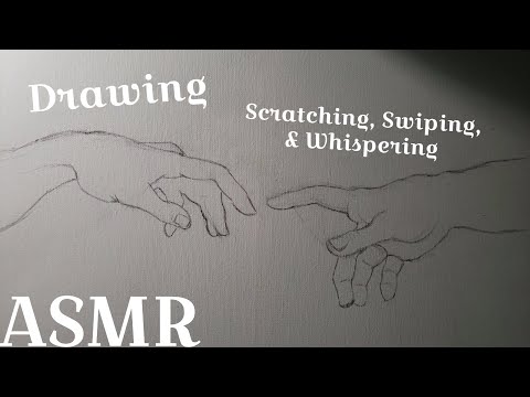 ASMR - Drawing on Canvas | Scratching, Swiping, & Tips!