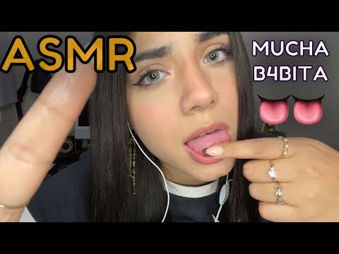 ASMR ESPAÑOL / SPIT PAINTING en TU CARA + LAMI3ND0 MIS DEDOS +sonidos B4BIT4