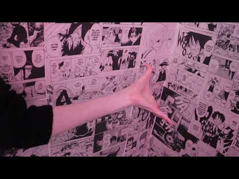 ASMR My Manga Wall (How I did it and Tracing!)