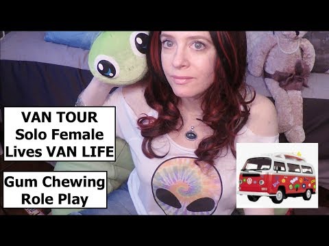 asmr Gum Chewing VAN TOUR RP. Solo Female Lives Van Life w/ Pet Snake (inspired by Jennelle Eliana)