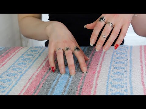 ASMR Scratching Only | Cotton Fabric Textile | woven Carpet Blanket (No Talking)
