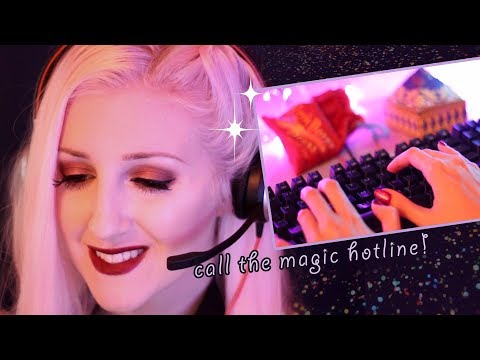 Call the Magic Hotline for all your Spell Needs! (ASMR whisper role-play + keyboard sounds)