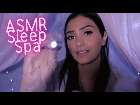 ASMR Sleep Spa ⭐️  Relaxation before bed ⭐️ Eyebrow plucking, haircare, face massage, sound therapy