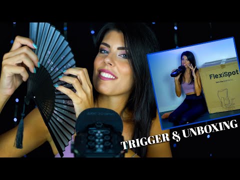 ASMR 💓 VENTAGLIO, CHIACCHIERE SUSSURRATE e UNBOXING ft. FLEXISPOT (Whispering)