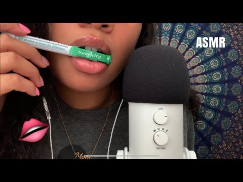 ASMR | Pen Noms 🖊 | Mouth Sounds 👄 Up Close