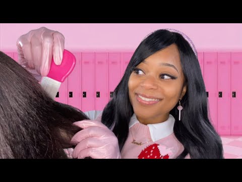 ASMR |💓 Girl Who Is Secretly OBSESSED With You Plays With Your Hair In School + Lice Check