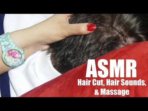 ASMR Massage, Hair Cut, Hair Combing, Hair Sounds! BINAURAL 3DIO