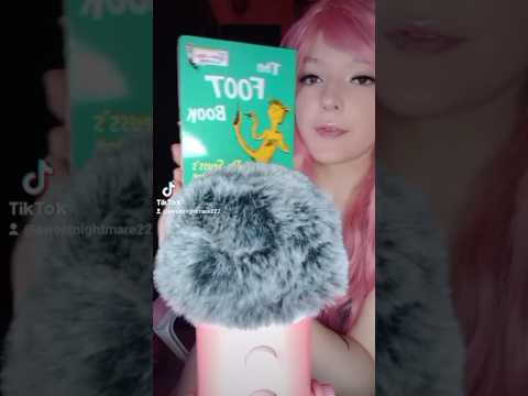 Foot book by Dr Seuss - long video on my channel now ♥️ #asmr #reading #asmrreadingyoutosleep