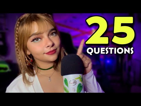 ASMR Tag l 25 Question Challenge 😴 (Close Up Soft Whispering)