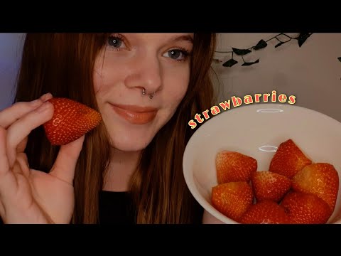 asmr | eating strawberries 🍓 (eating sounds & mouth sounds )