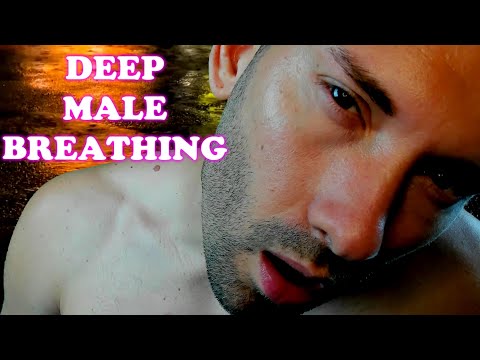 ASMR Male Deep Breathing, Soft Whispers, And Rain