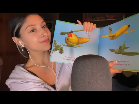 ASMR BEDTIME STORY FOR YOU 🛌🌙☁️ ear to ear whisper reading, tapping & tracing “fast food”🍈💤