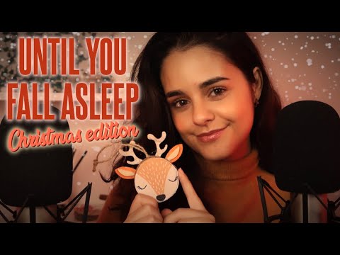 ASMR Until you FALL ASLEEP ✨Christmas ramble during a thunderstorm & soft triggers