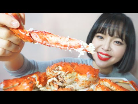 [한국어 ASMR] 복스럽게 킹크랩 먹방, 킹크랩 이팅사운드 King Crab Eating Sounds