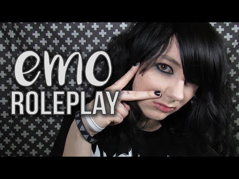 ASMR Emo Roleplay 💀 Dyeing & Trimming Hair | Whisper Lyrics | Personal Attention