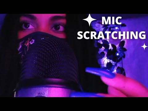 ASMR Lo-Fi Mic Scratching and Mic Tapping with Long Nails ~ 5 Minute - No Talking