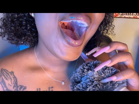 4K ASMR | Breathing And Fluffy Mic Scratching | Very Relaxing
