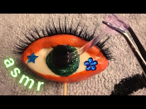 ASMR Removing Something from Your Eye - Sticky Sounds, Brushing, Tape, Scratching, Earphone Mic ETC
