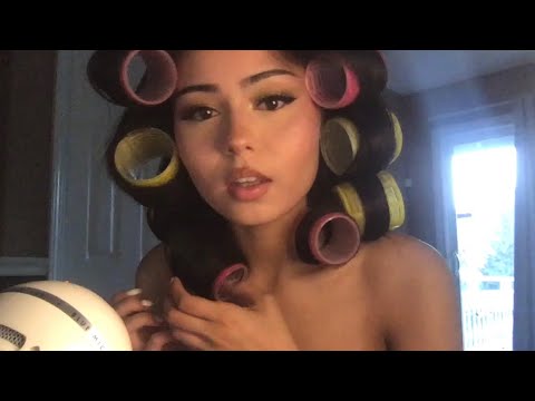 removing hair rollers - 5 min asmr